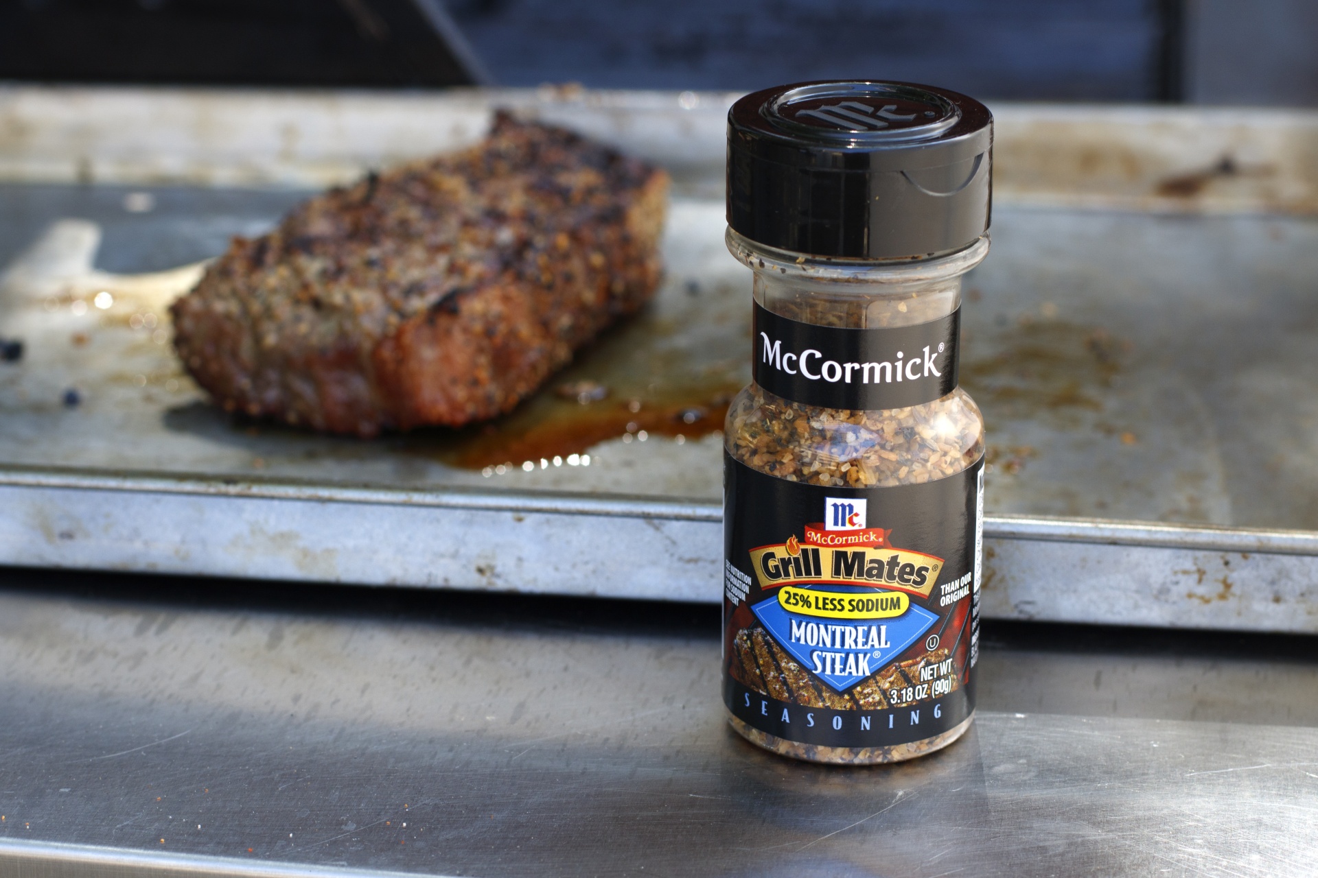 slide 2 of 6, McCormick Grill Mates 25% Less Sodium Montreal Steak Seasoning, 3.18 oz