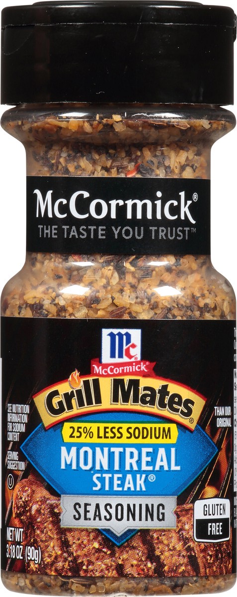 slide 6 of 7, McCormick Grill Mates 25% Less Sodium Montreal Steak Seasoning, 3.18 oz, 3.18 oz