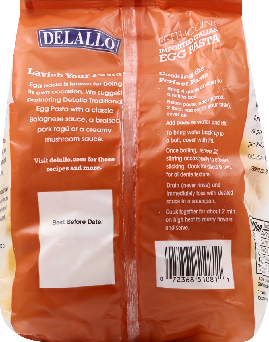 slide 7 of 10, DeLallo Egg Fettuccine Pasta, 8.8 oz