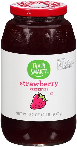 slide 1 of 1, That's Smart! Strawberry Preserves, 32 oz