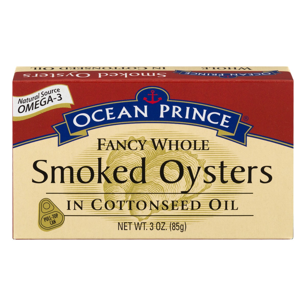 slide 1 of 11, Ocean Prince Fancy Whole in Cottonseed Oil Smoked Oysters 3 oz, 3 oz