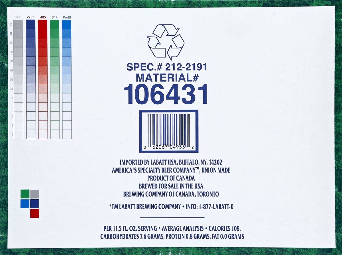 slide 5 of 7, Labatt Blue Light Canadian Pilsener Beer 12 - 11.5 fl oz Bottles, 12 ct; 11.5 oz