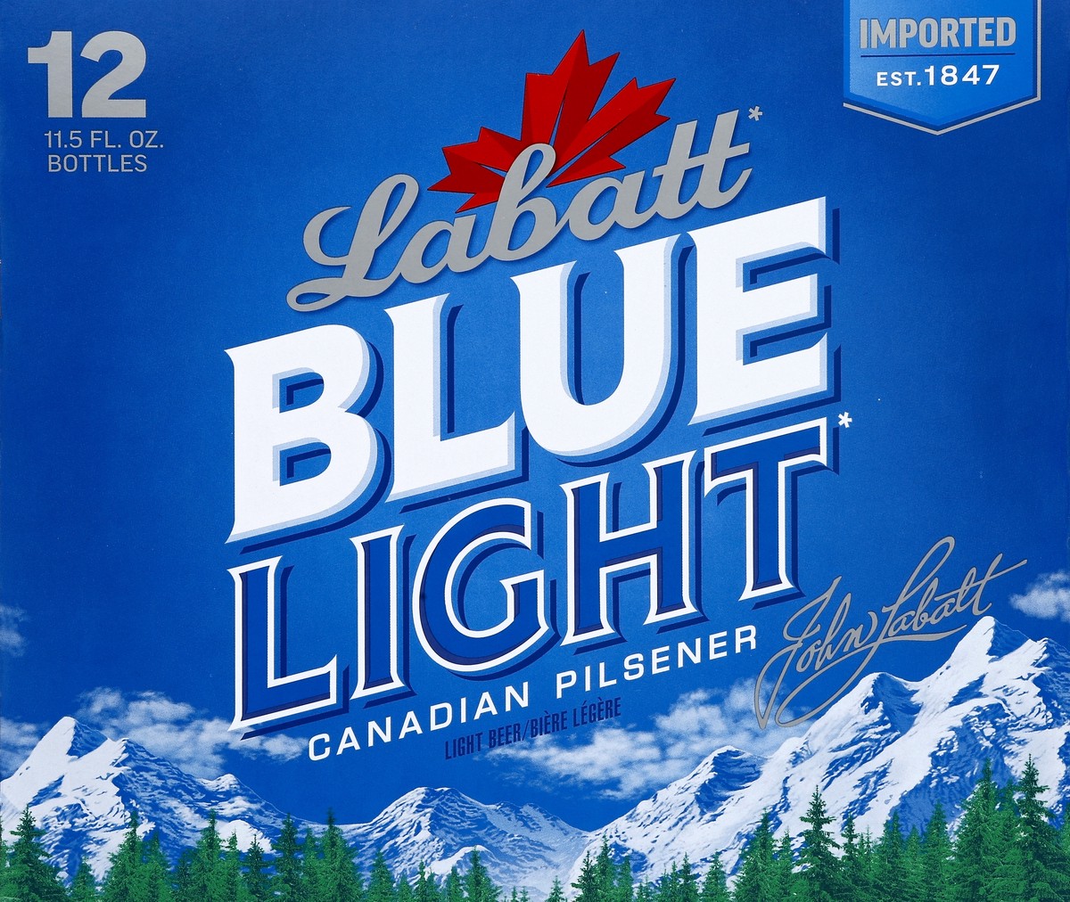 slide 3 of 7, Labatt Blue Light Canadian Pilsener Beer 12 - 11.5 fl oz Bottles, 12 ct; 11.5 oz