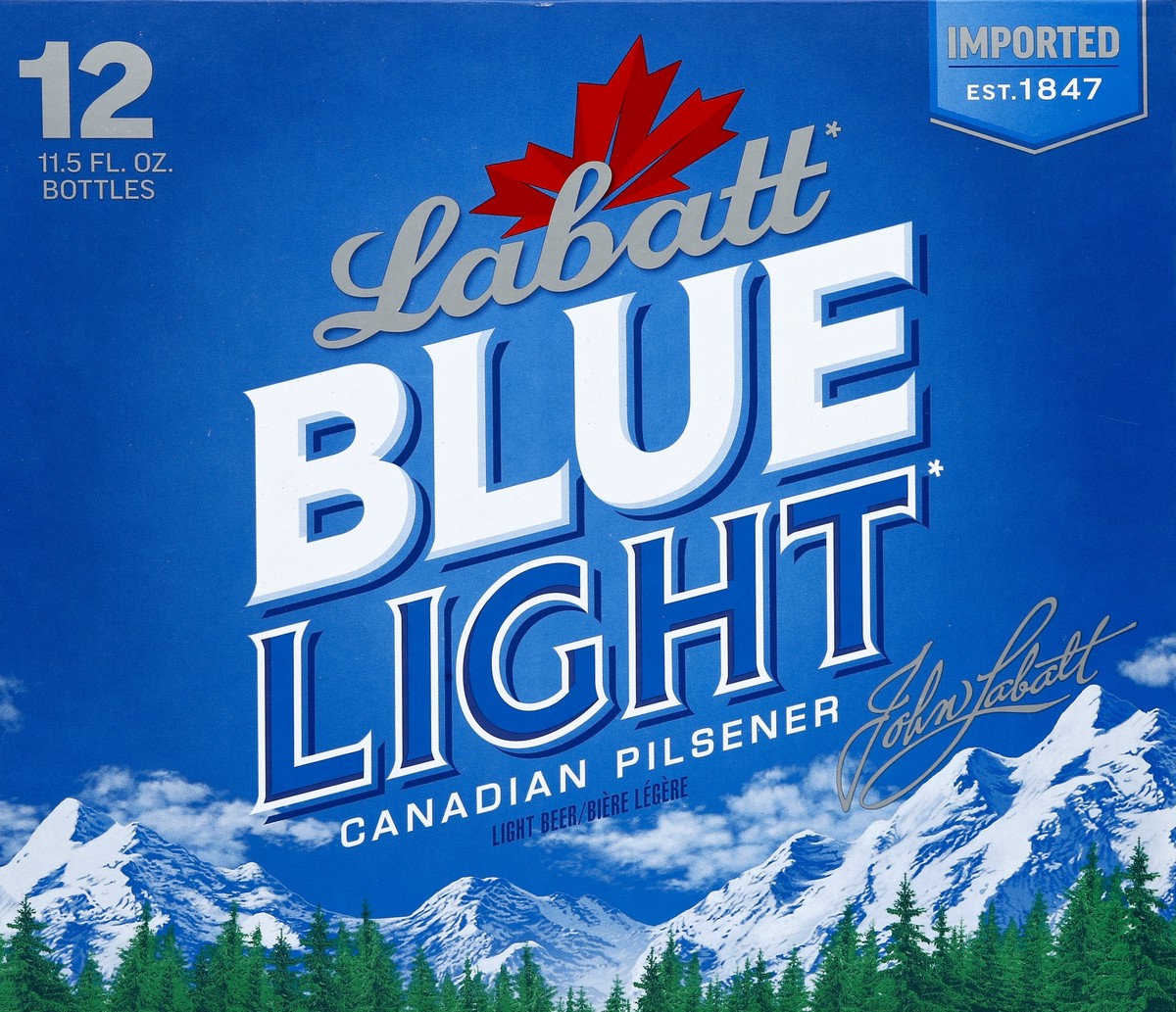 slide 2 of 7, Labatt Blue Light Canadian Pilsener Beer 12 - 11.5 fl oz Bottles, 12 ct; 11.5 oz