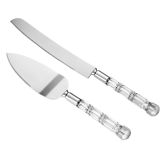 slide 1 of 1, Lillian Rose Acrylic Handle Cake Knife and Server Set, 2 ct