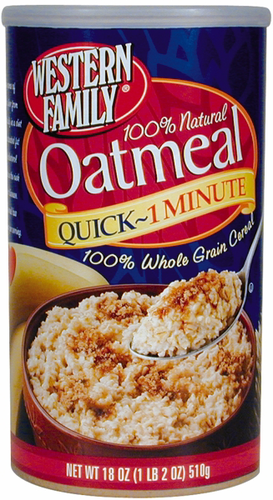 slide 1 of 1, Western Family Quick Oats, 18 oz