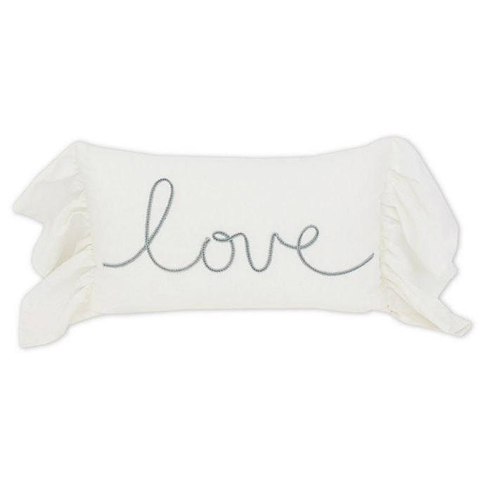 slide 1 of 1, Thro Love'' Rope Applique Throw Pillow - Silver'', 1 ct