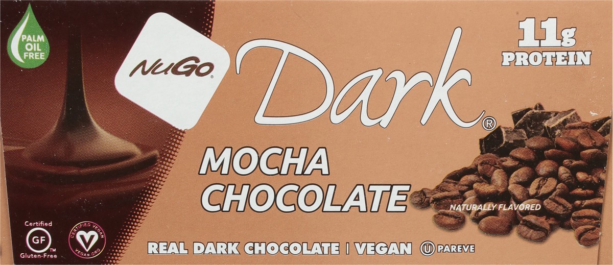slide 11 of 13, NuGo Dark Mocha Chocolate Protein Bar 12 - 1.76 oz Bars, 12 ct