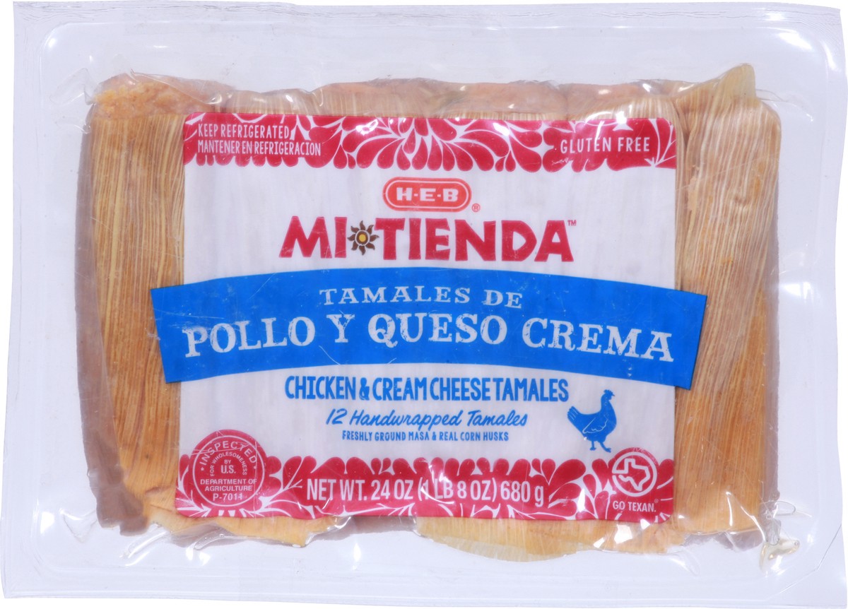 slide 4 of 14, H-E-B Mi Tienda Chicken Cream Cheese Tamales de Pollo y Queso Crema, 12 ct