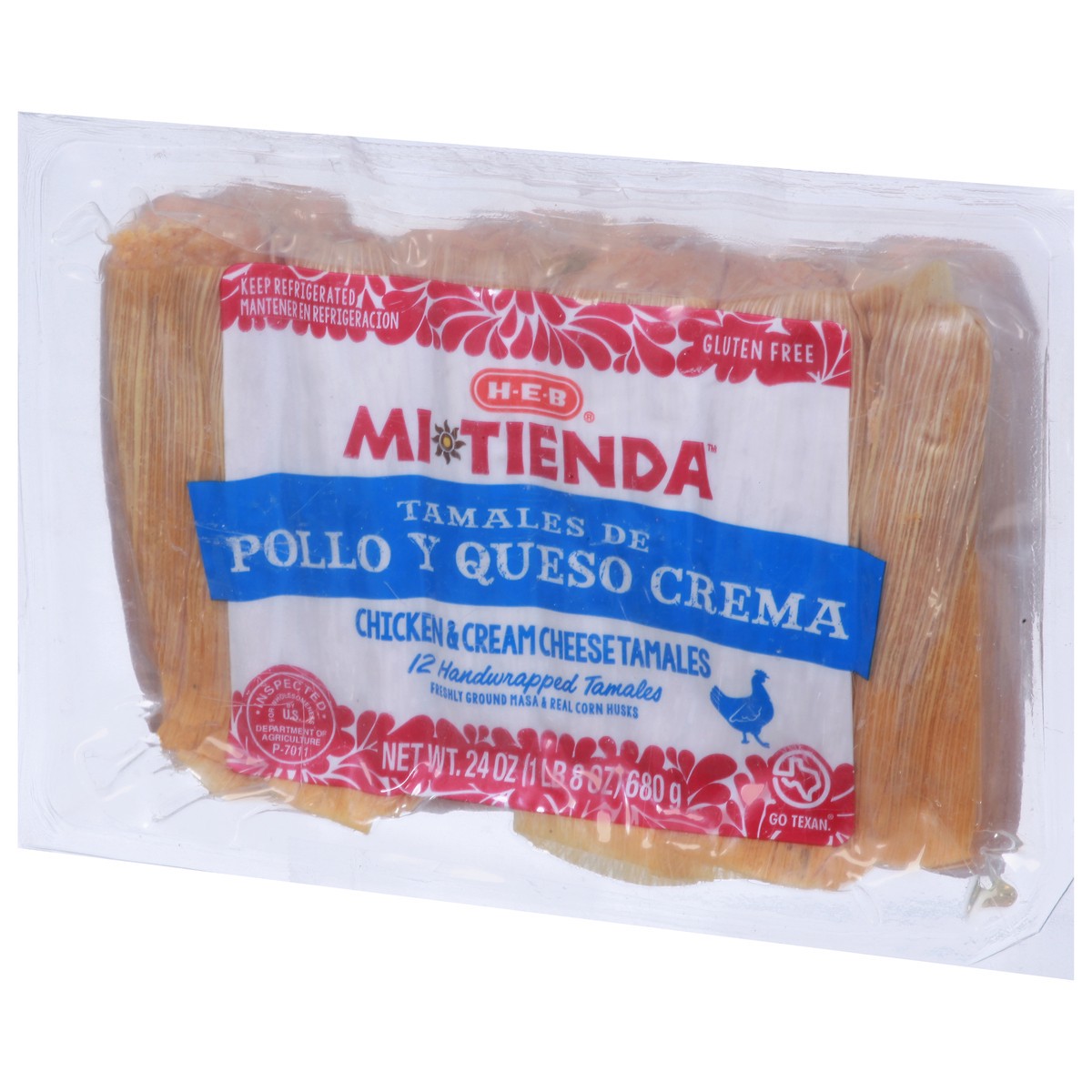 slide 12 of 14, H-E-B Mi Tienda Chicken Cream Cheese Tamales de Pollo y Queso Crema, 12 ct