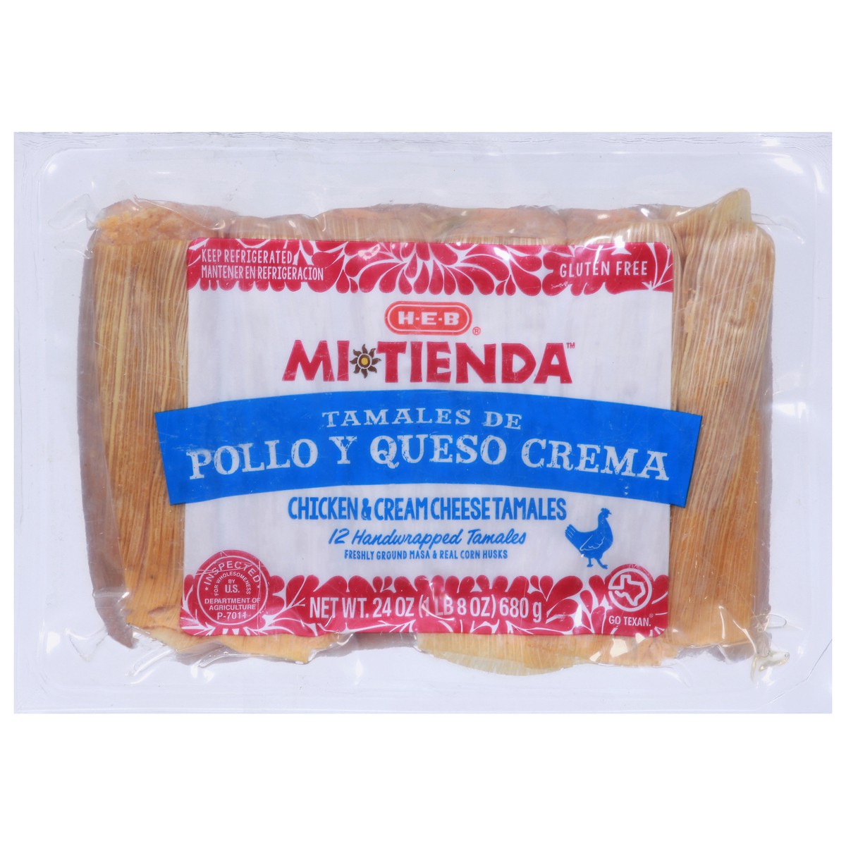 slide 10 of 14, H-E-B Mi Tienda Chicken Cream Cheese Tamales de Pollo y Queso Crema, 12 ct