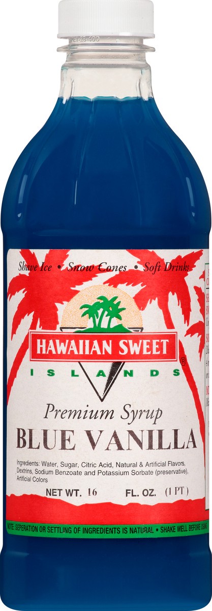 slide 9 of 10, Hawaiian Sweet Islands Premium Blue Vanilla Syrup, 