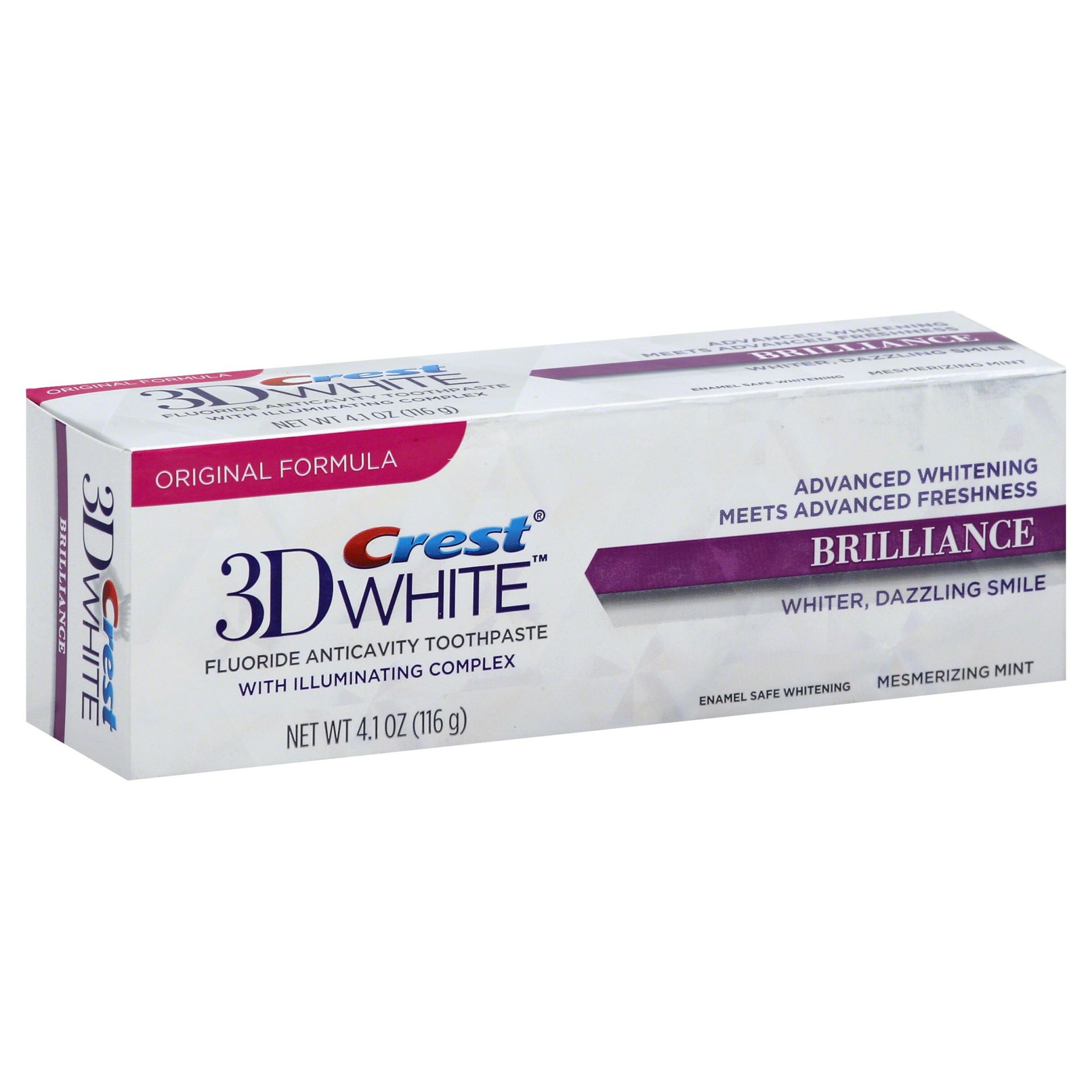 slide 1 of 3, Crest 3D White Brilliance Toothpaste Mesmerizing Mint, 4.1 oz