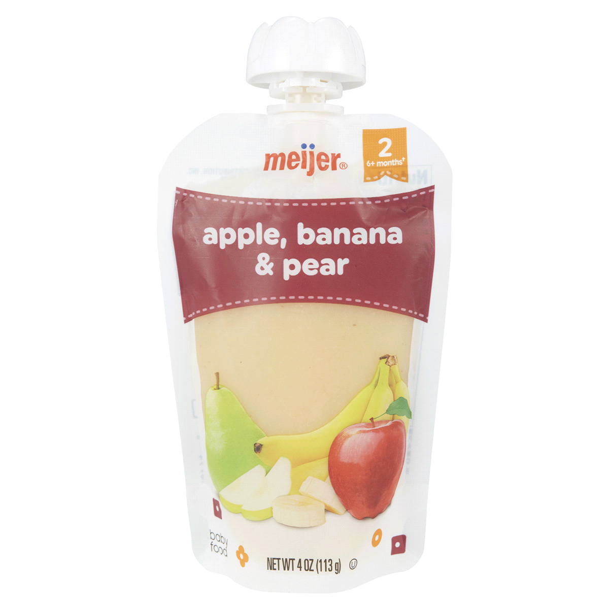 slide 1 of 29, MEIJER APPLE BANANA PEAR POUCH, 4 oz