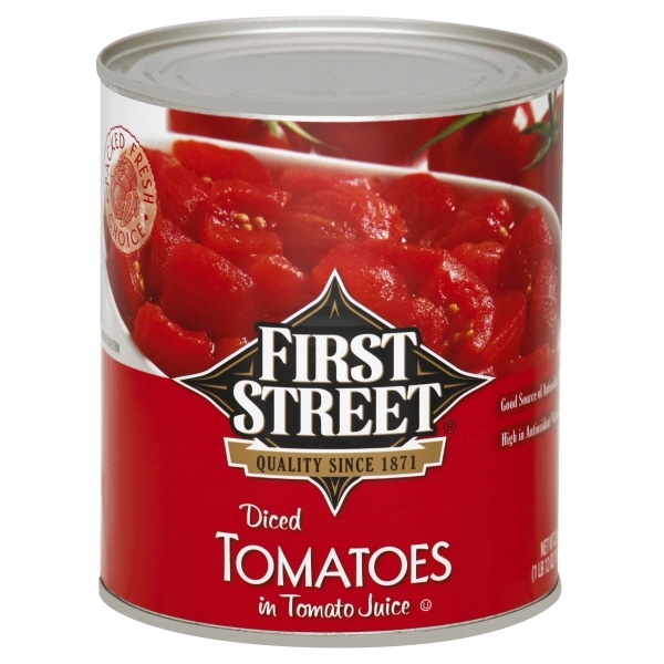 slide 1 of 1, First Street Diced Tomatoes, 28 oz