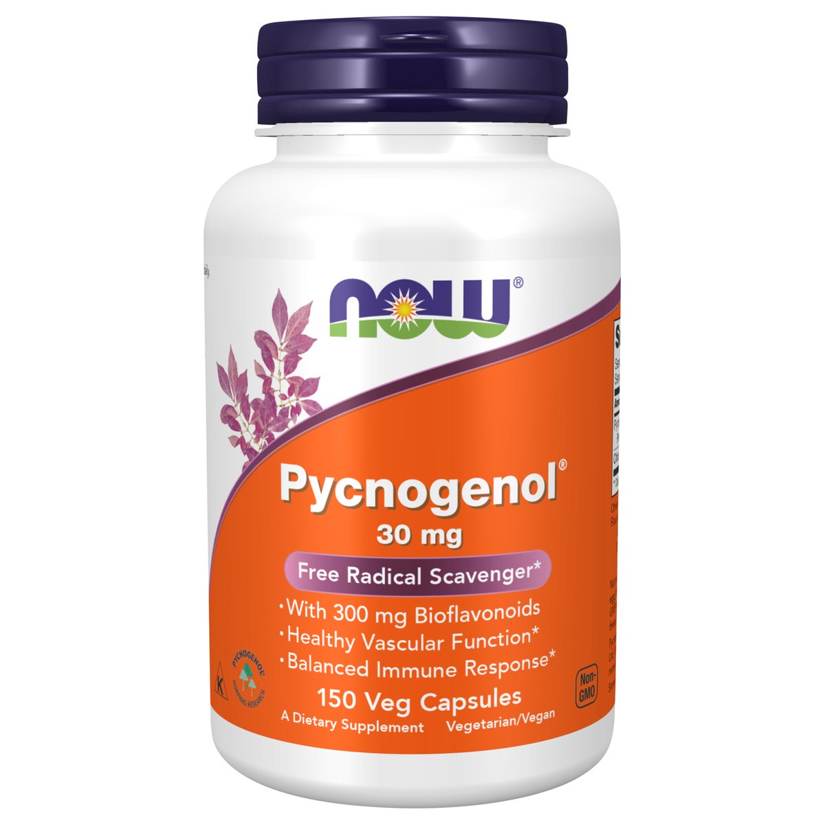 slide 1 of 4, NOW Pycnogenol 30 mg - 150 Veg Capsules, 150 ct