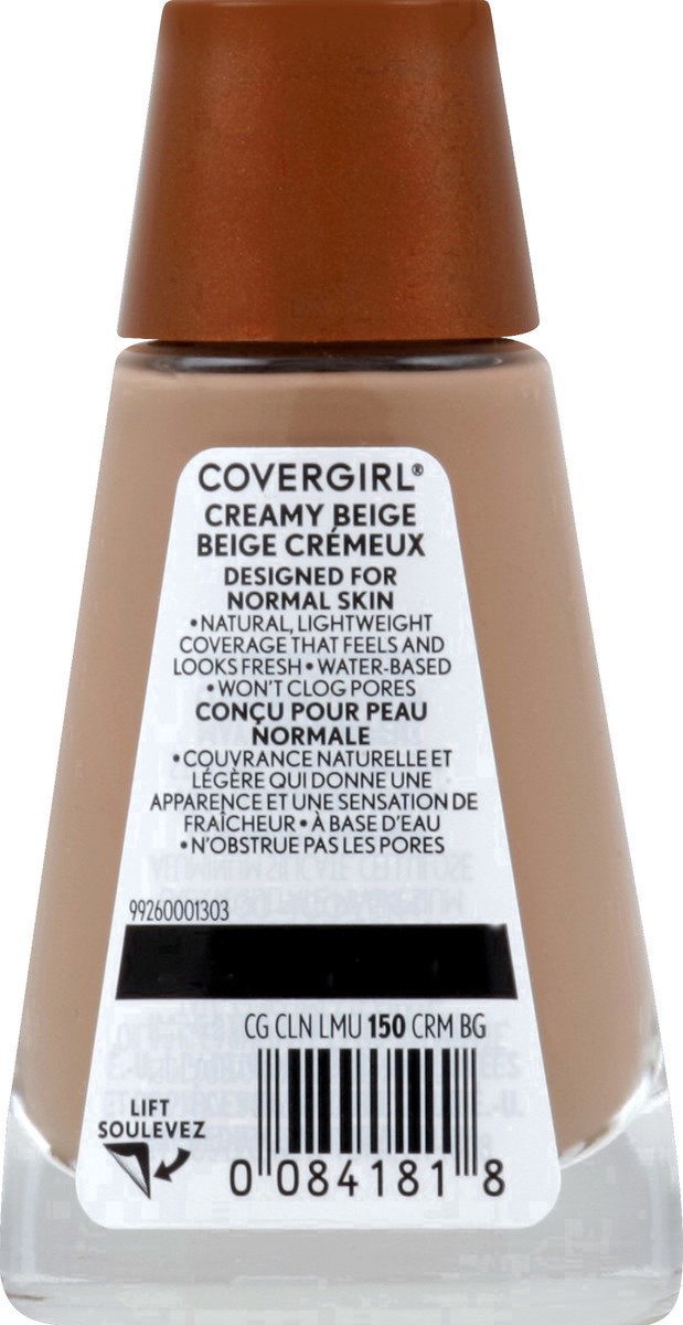 slide 8 of 15, Covergirl Clean Liquid Foundation Creamy Beige, 1 ct