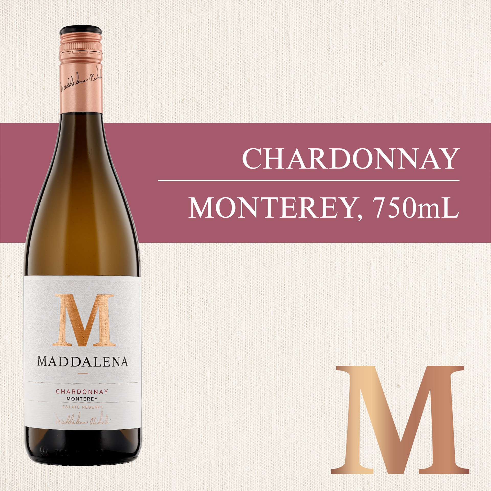 slide 2 of 8, Maddalena Monterey Chardonnay White Wine 750 ml, 750 ml