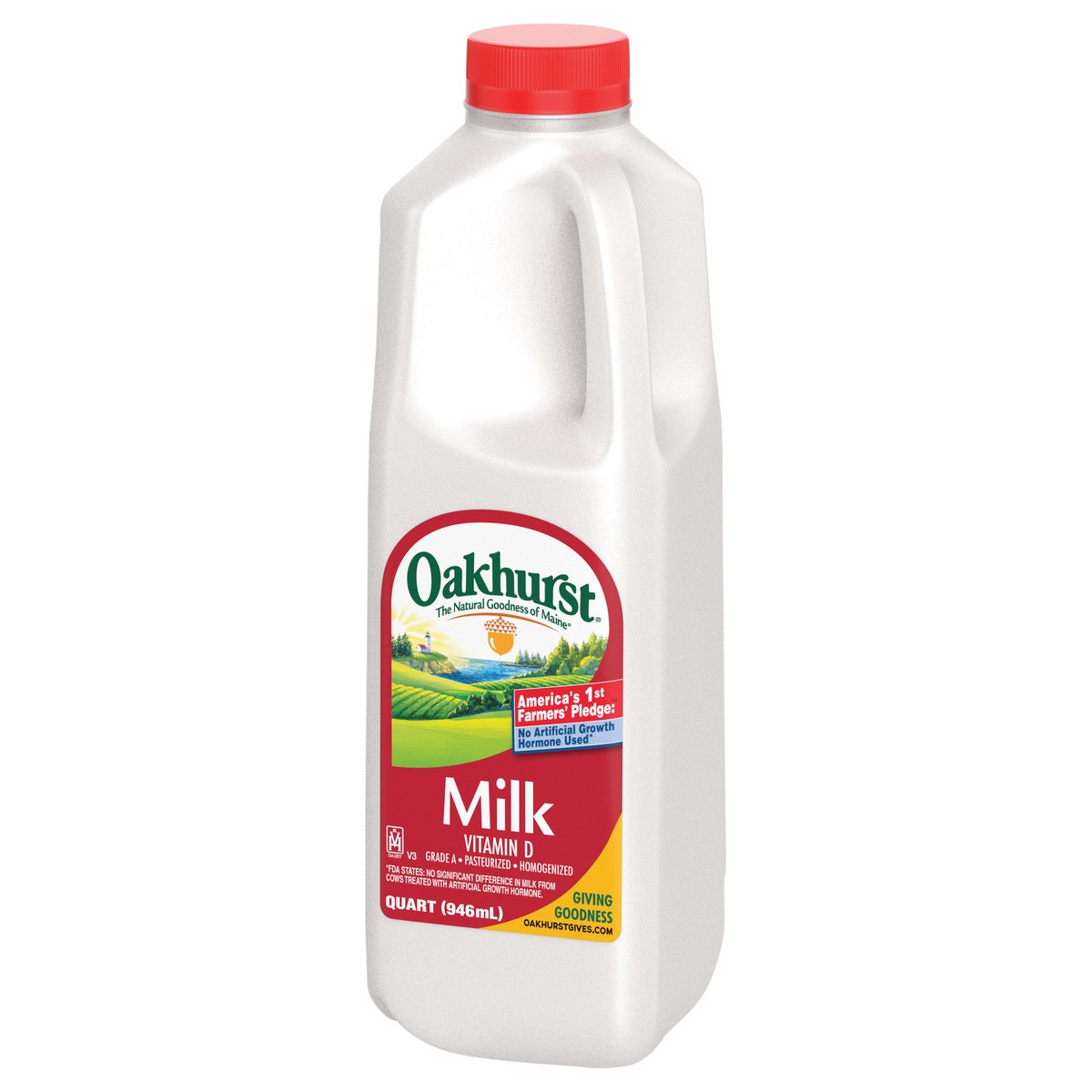 slide 3 of 4, Oakhurst Whole Vitamin D Milk Quart - 1 qt, 1 qt