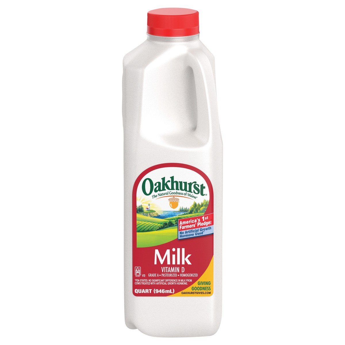 slide 1 of 4, Oakhurst Whole Vitamin D Milk Quart - 1 qt, 1 qt