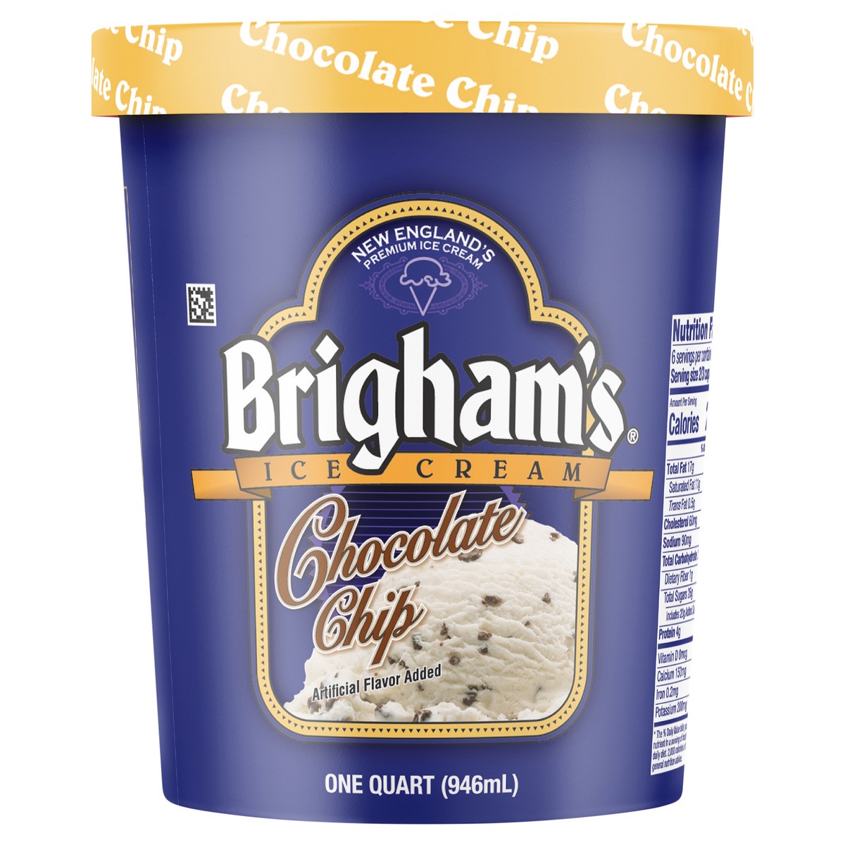 slide 1 of 3, Brigham's Chocolate Chip Ice Cream, 32 fl oz