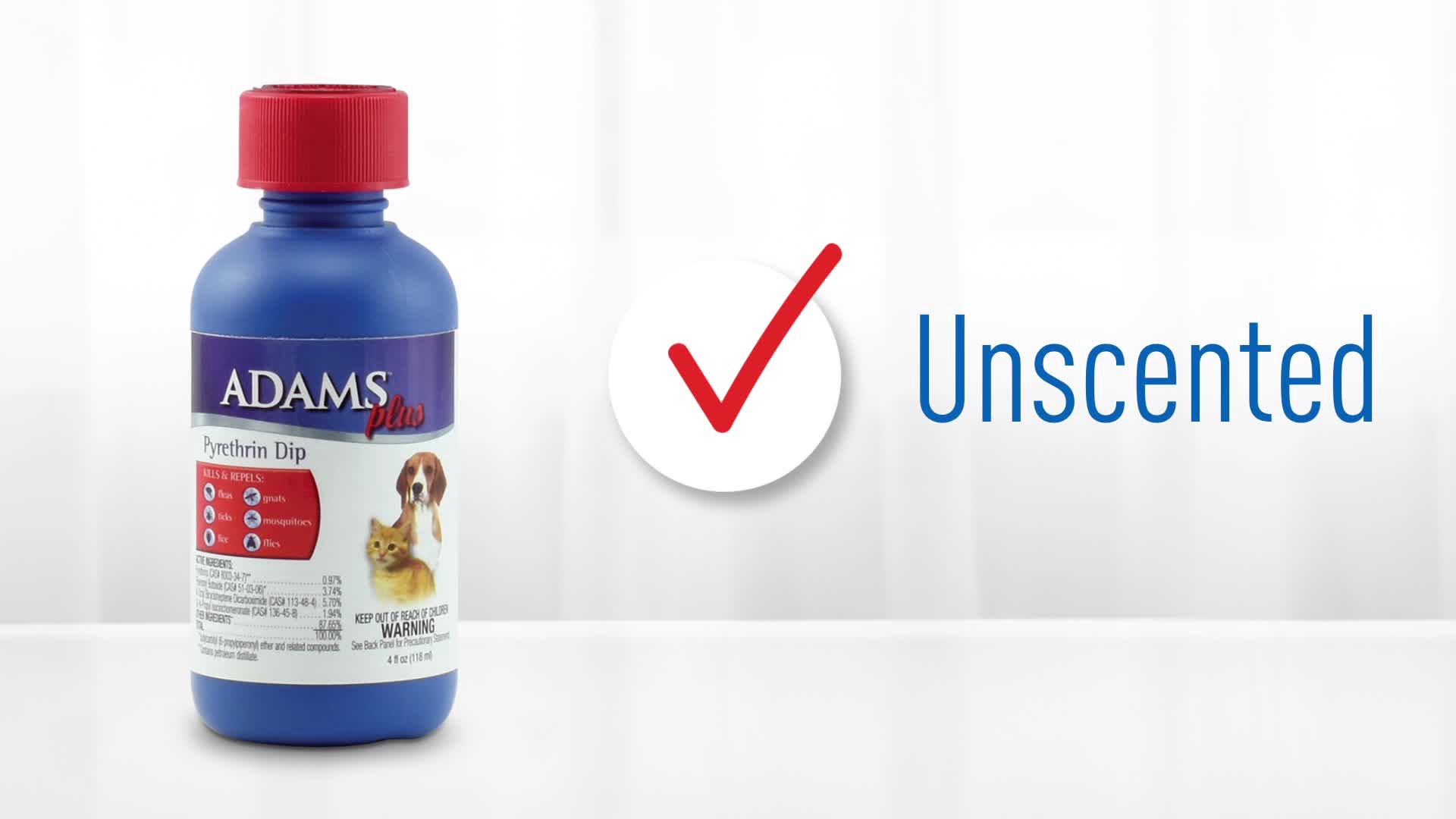 slide 8 of 10, Adams Plus Pyrethrin Dip Clear 4 fluid ounces, 1 ct