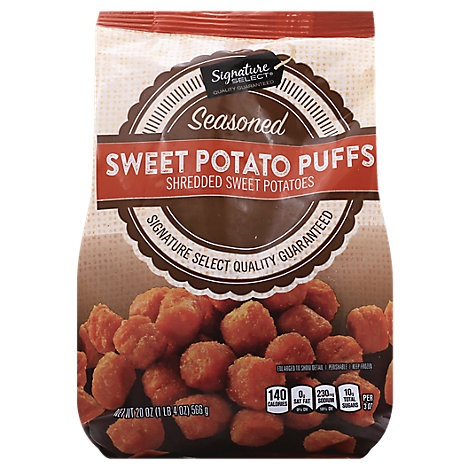slide 1 of 1, Signature Select Potato Puff Sweet, 20 oz