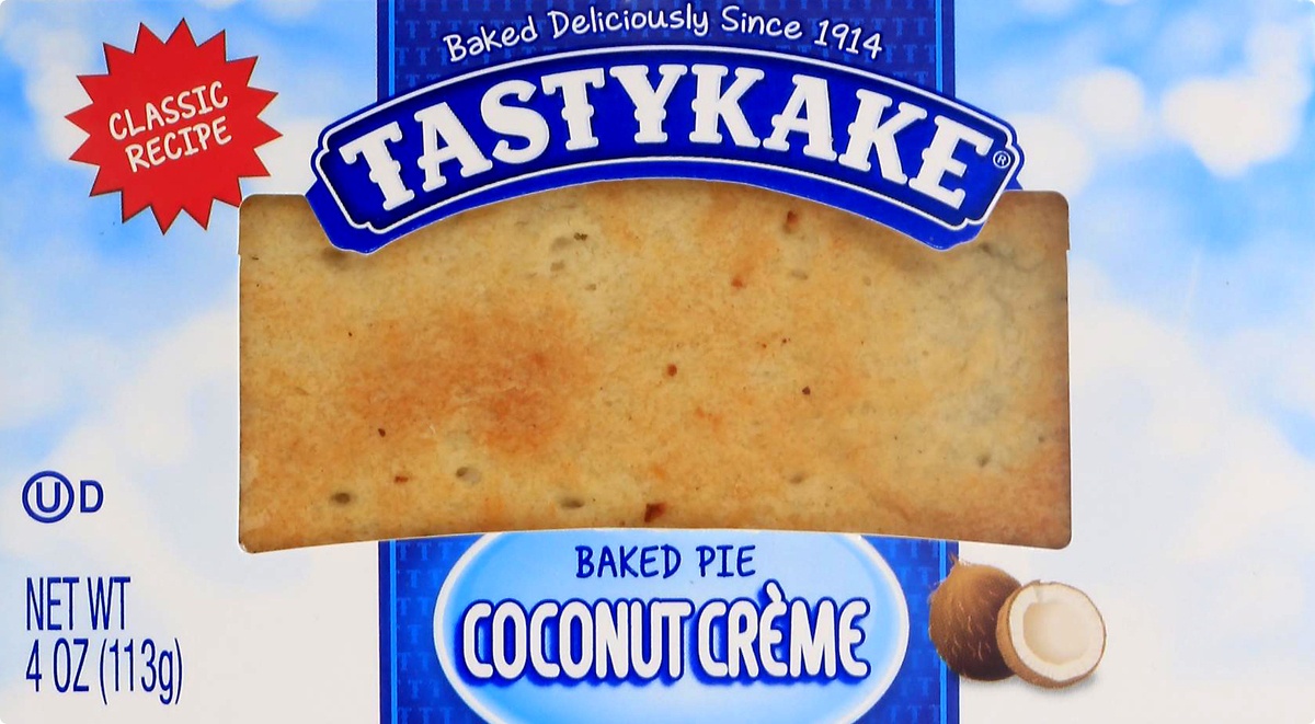 slide 9 of 10, Tastykake Coconut Cream Pie, 4 oz