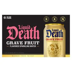 Liquid Death, Grave Fruit, Grapefruit-Flavored Sparkling Water