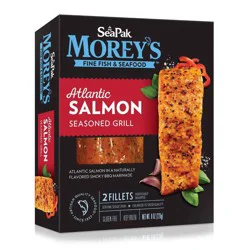 Morey's SeaPak Morey's Fine Fish & Seafood Seasoned Grill Atlantic Salmon Fillets 2 ct Box