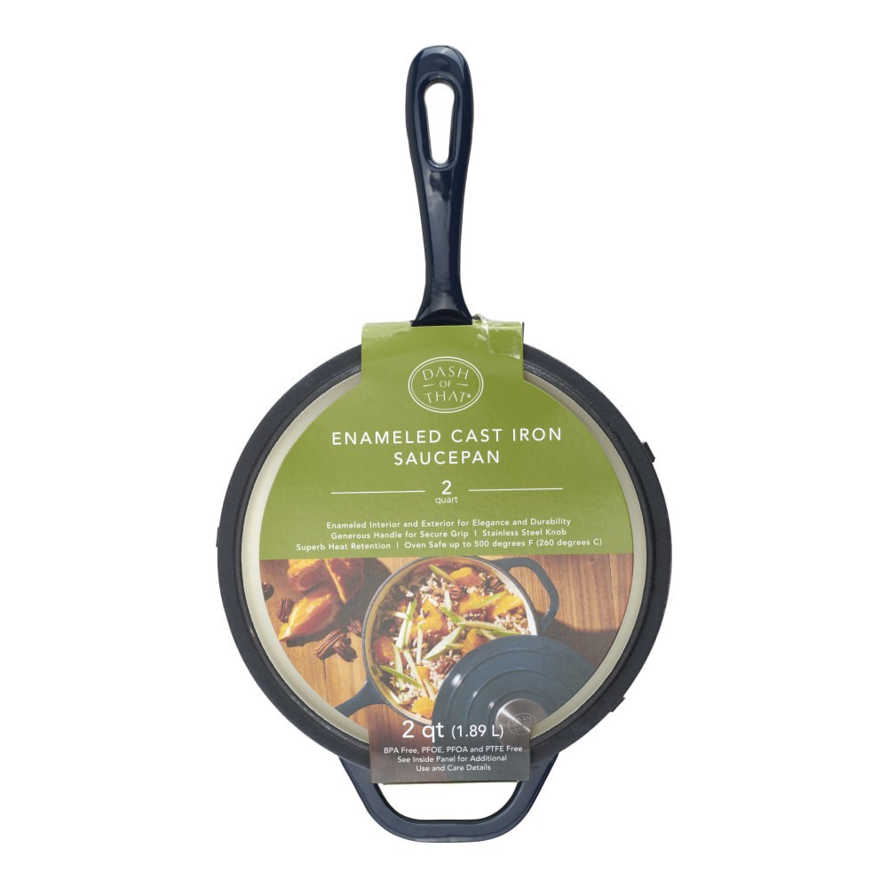 slide 1 of 4, Dash Of That Enameled Cast Iron Sauce Pan, 1 ct