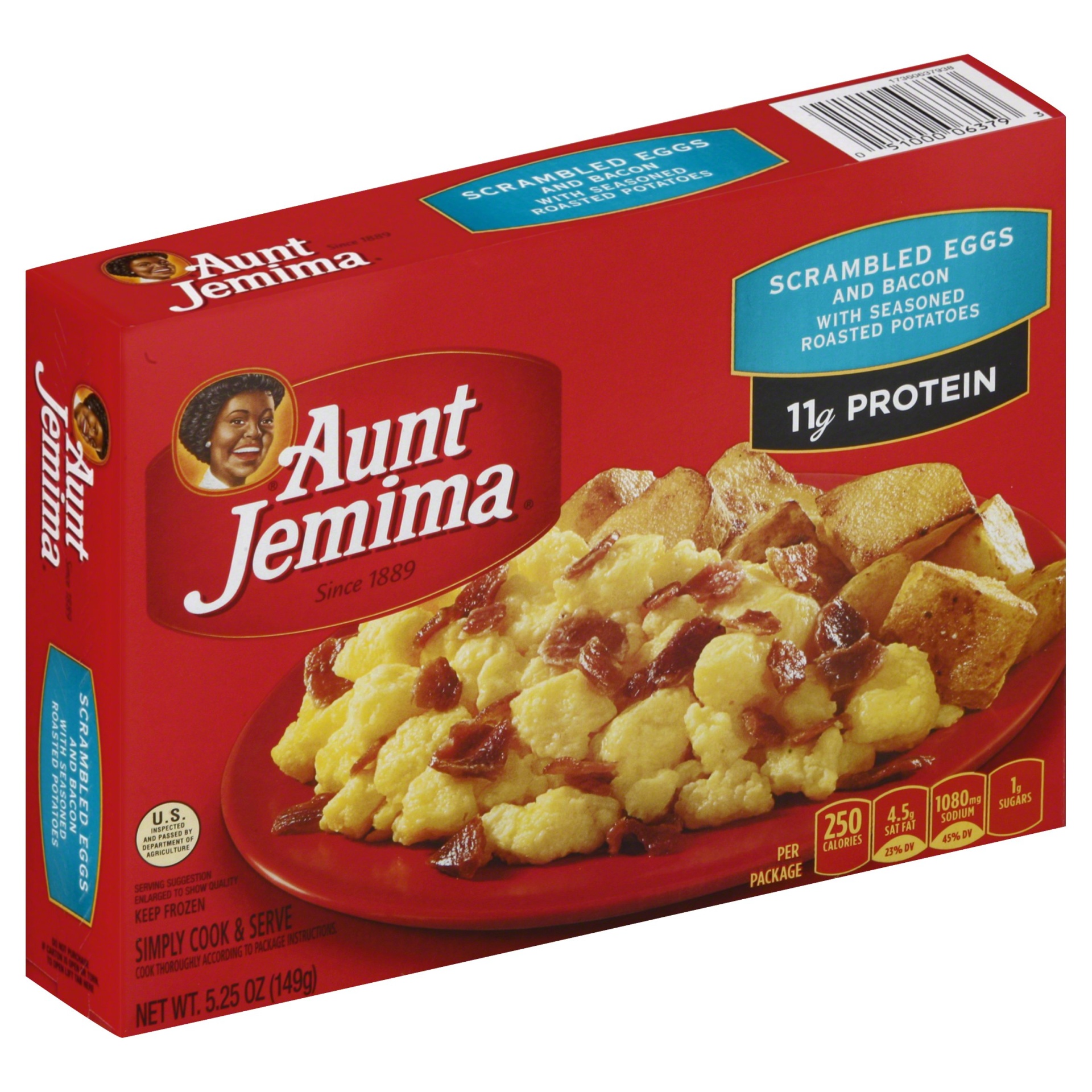 slide 1 of 5, Aunt Jemima Scrambled Eggs & Bacon, 5.25 oz