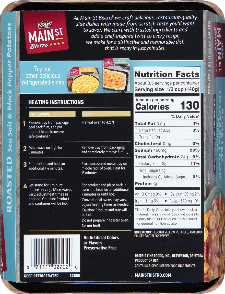 slide 3 of 7, Main St. Bistro Reser's Main St Bistro Roasted Sea Salt & Black Pepper Potatoes 17 oz., 17 oz