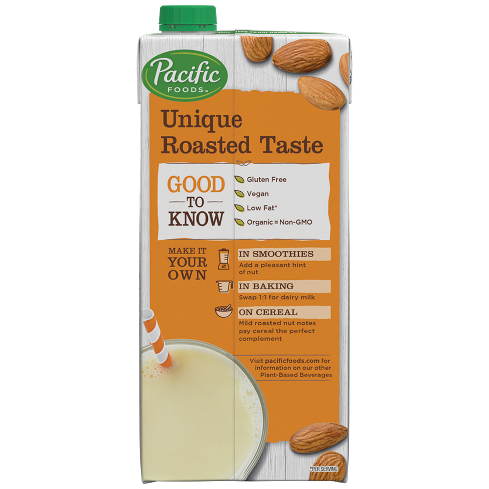 slide 4 of 5, Pacific Foods Low Fat Organic Almond Beverage, 32 fl oz
