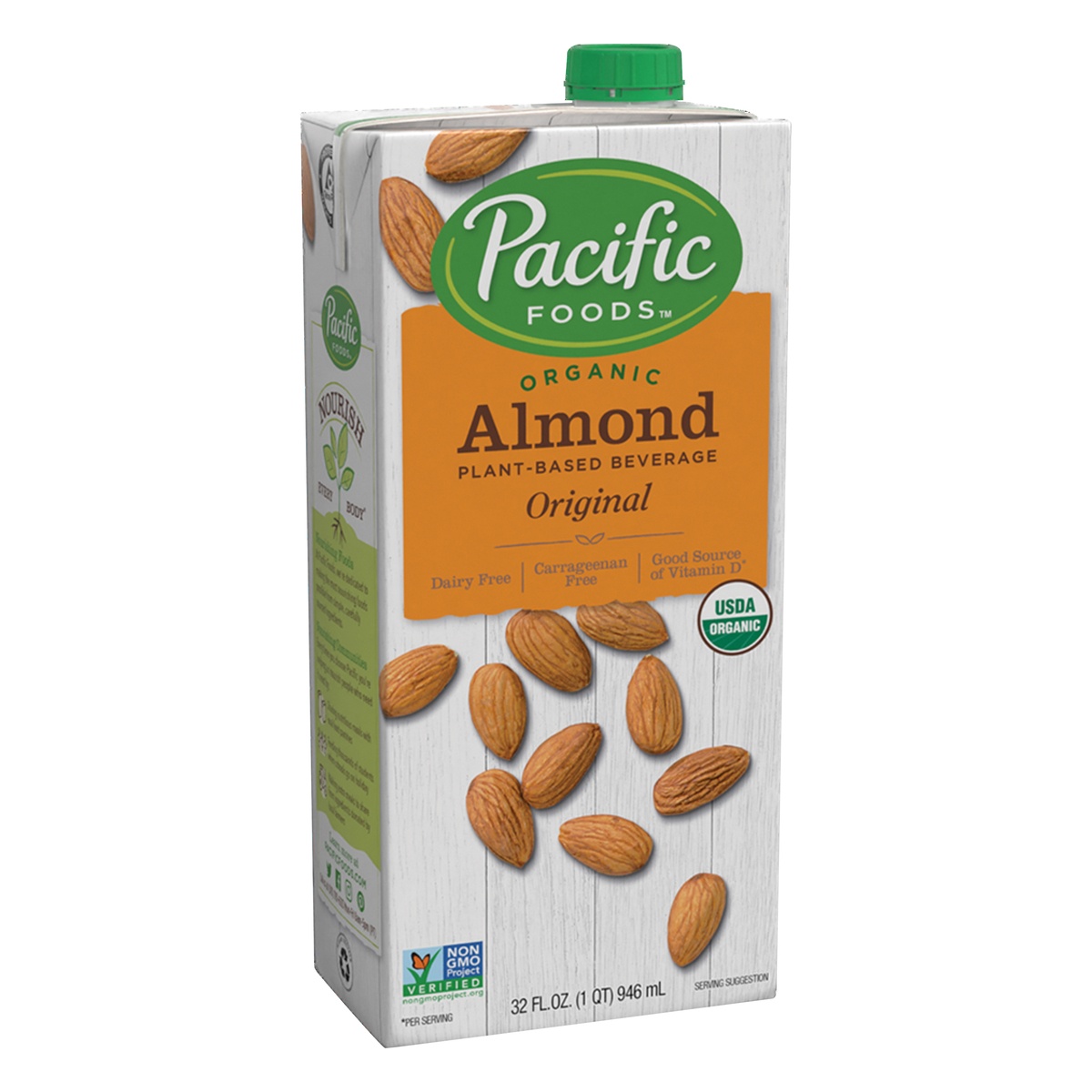 slide 2 of 9, Pacific Foods Low Fat Organic Almond Beverage, 32 fl oz