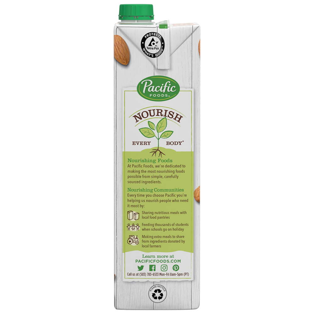 slide 3 of 5, Pacific Foods Low Fat Organic Almond Beverage, 32 fl oz