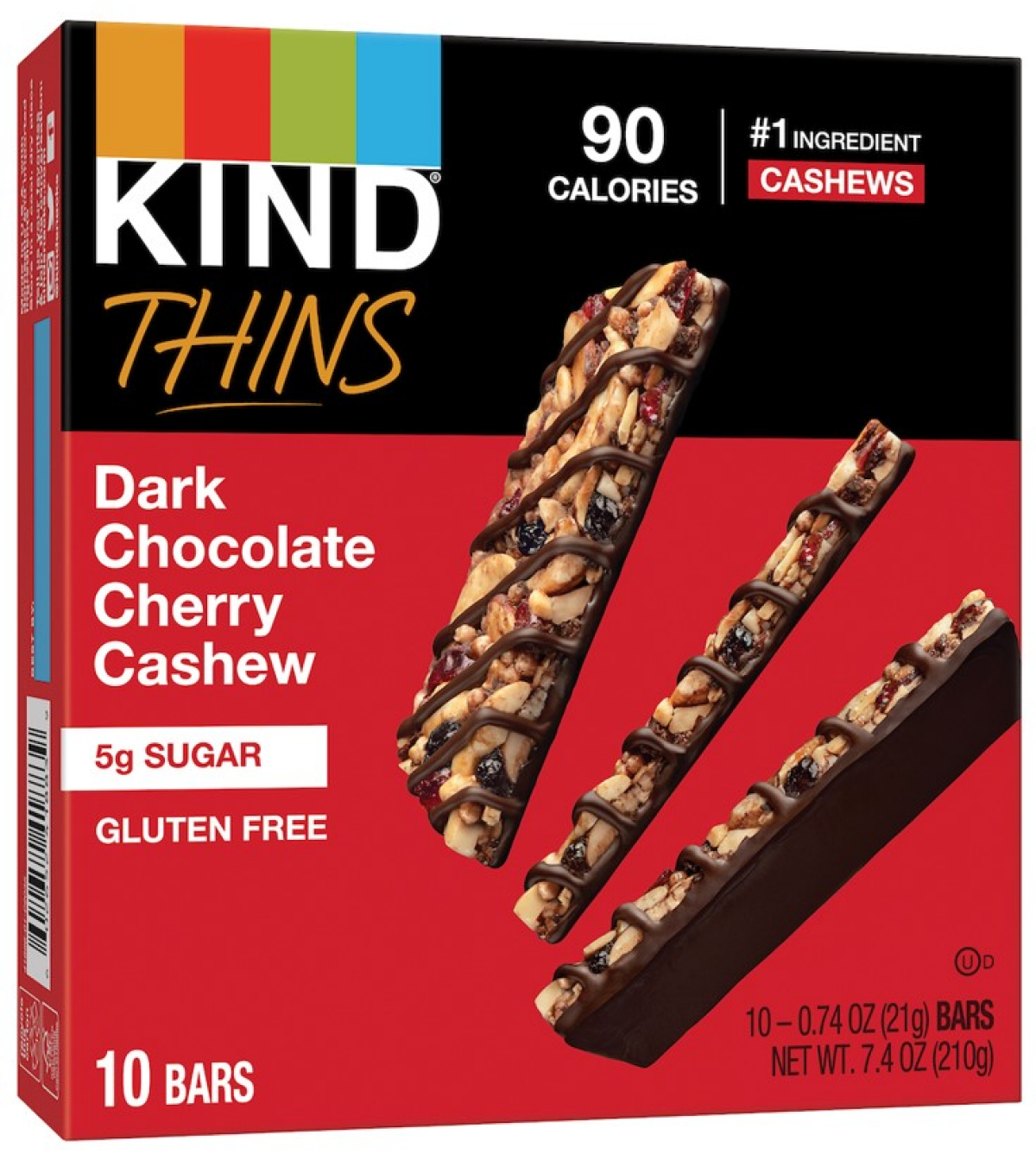 slide 1 of 1, KIND Thins Dark Chocolate Cherry Cashew Bar, 0.74 oz