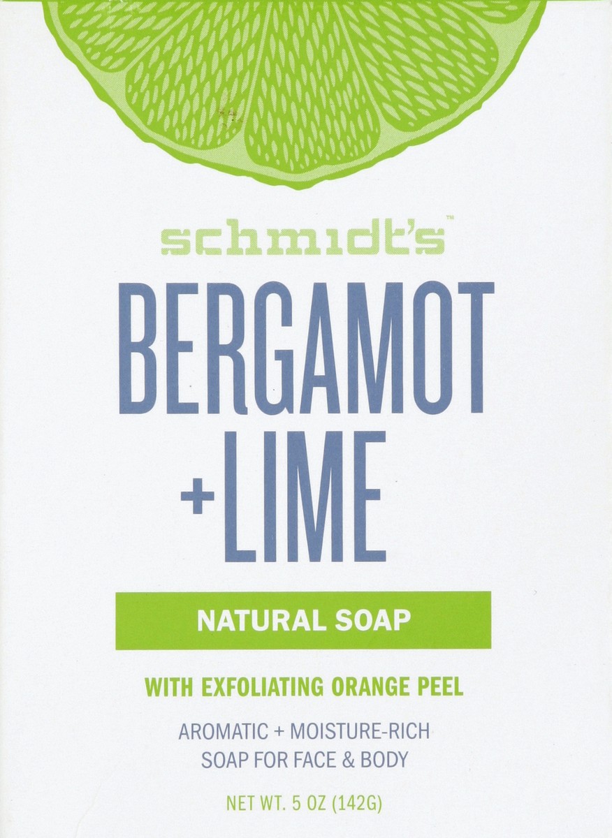 slide 3 of 5, Schmidt's Natural Bar Soap Bergamont + Lime,, 5 oz, 5 oz