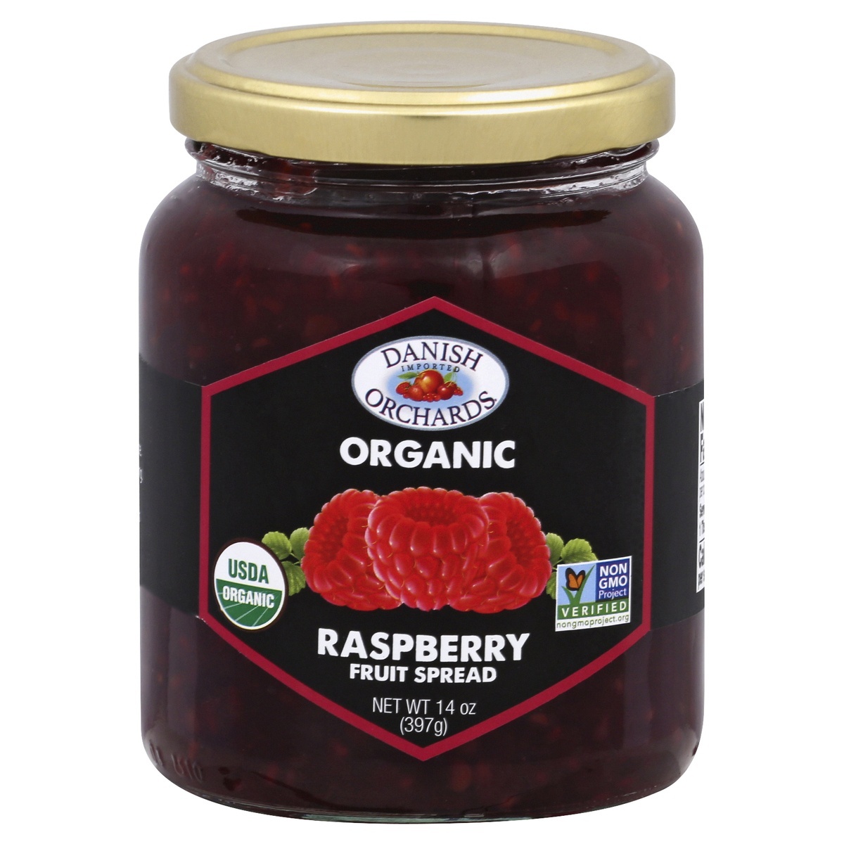slide 1 of 2, Danish Orchards Fruit Spread Organic Raspberry, 14 oz