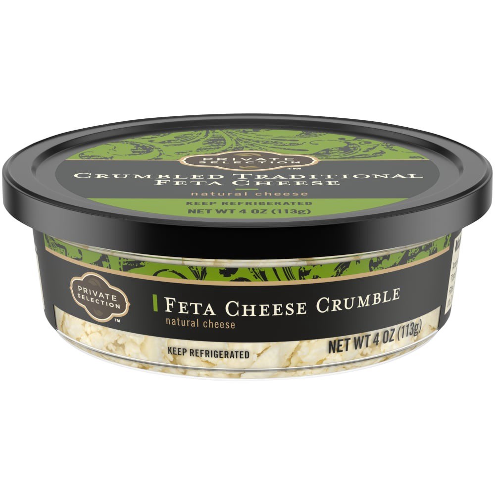 slide 3 of 3, Private Selection Crumbled Traditional Feta Cheese, 4 oz