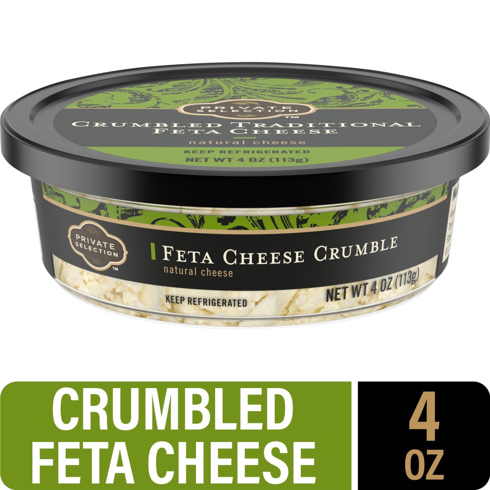 slide 1 of 3, Private Selection Crumbled Traditional Feta Cheese, 4 oz