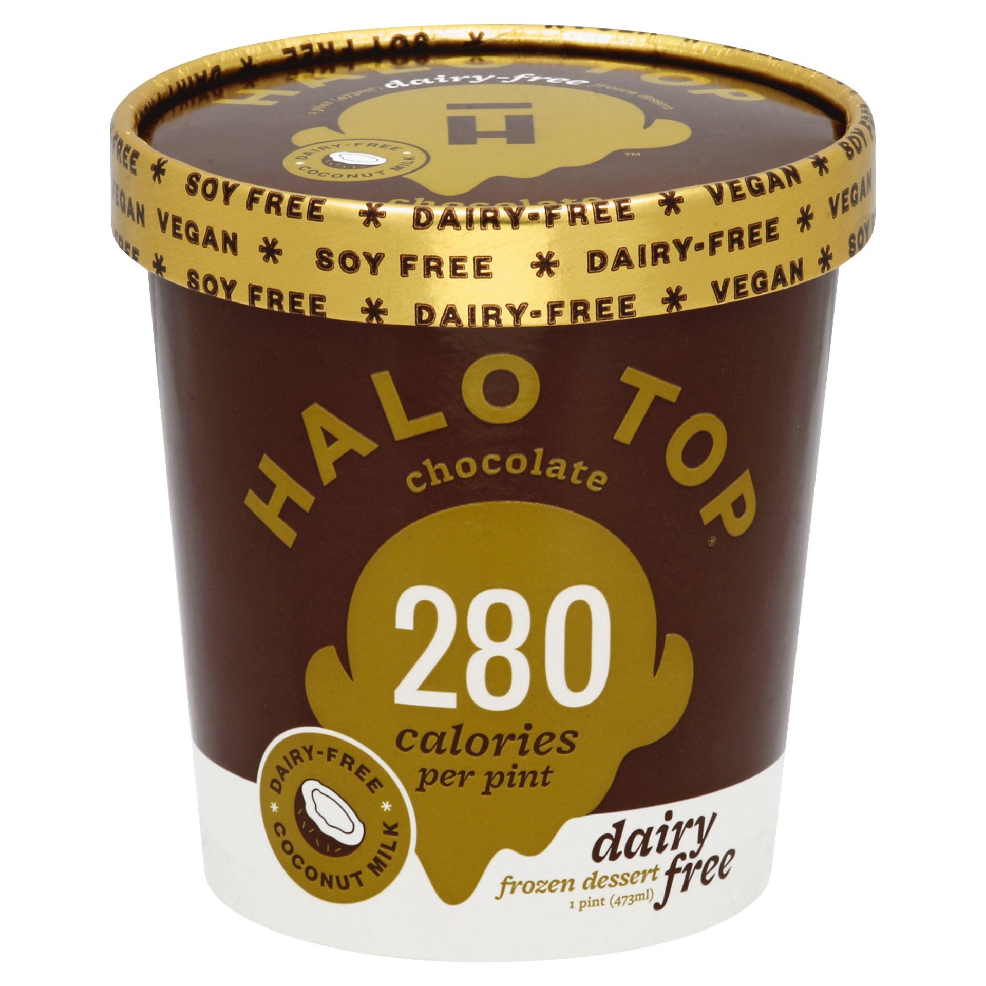 slide 1 of 7, Halo Top Creamery Halo Top Dairy Free Chocolate Ice Cream, 1 pint