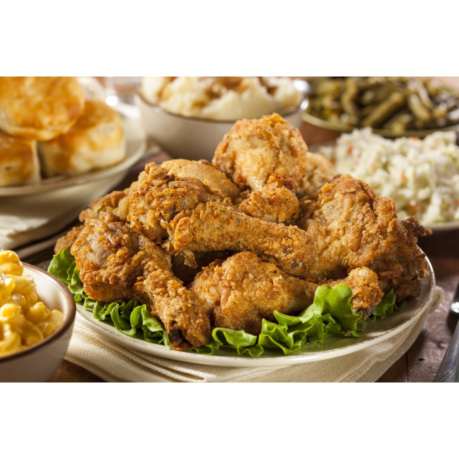slide 1 of 1, Cub Dark Meat Fried Chicken Dinner, Hot, 4 Each, 4 ct
