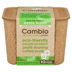 Cambio Roasters House Blend Medium Roast Coffee Pods - 10 ct