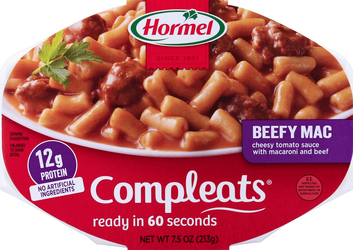 slide 3 of 6, Hormel COMPLEATS Beefy Mac, 7.5 oz