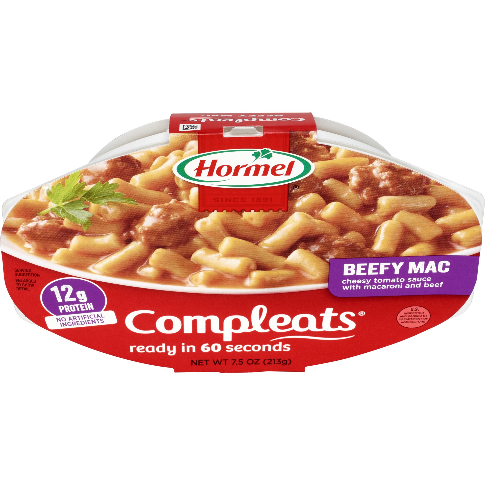 slide 1 of 6, Hormel® Compleats® Beefy Mac Microwave Meal, 7.5 oz