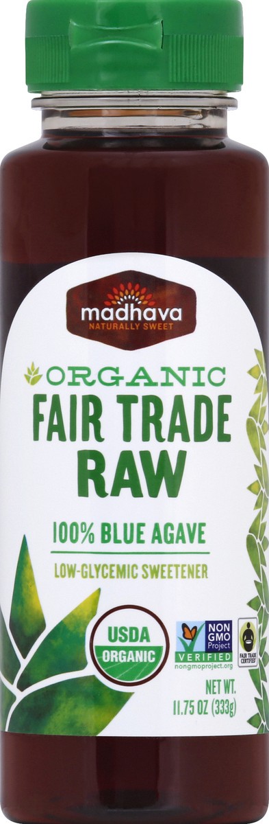 slide 2 of 2, Madhava Organic Amber Raw Blue Agave, 11.75 oz