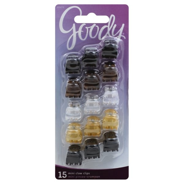 slide 1 of 6, GOODY ACCESSORIES Mini Claw Clips 15Ct, 15 ct