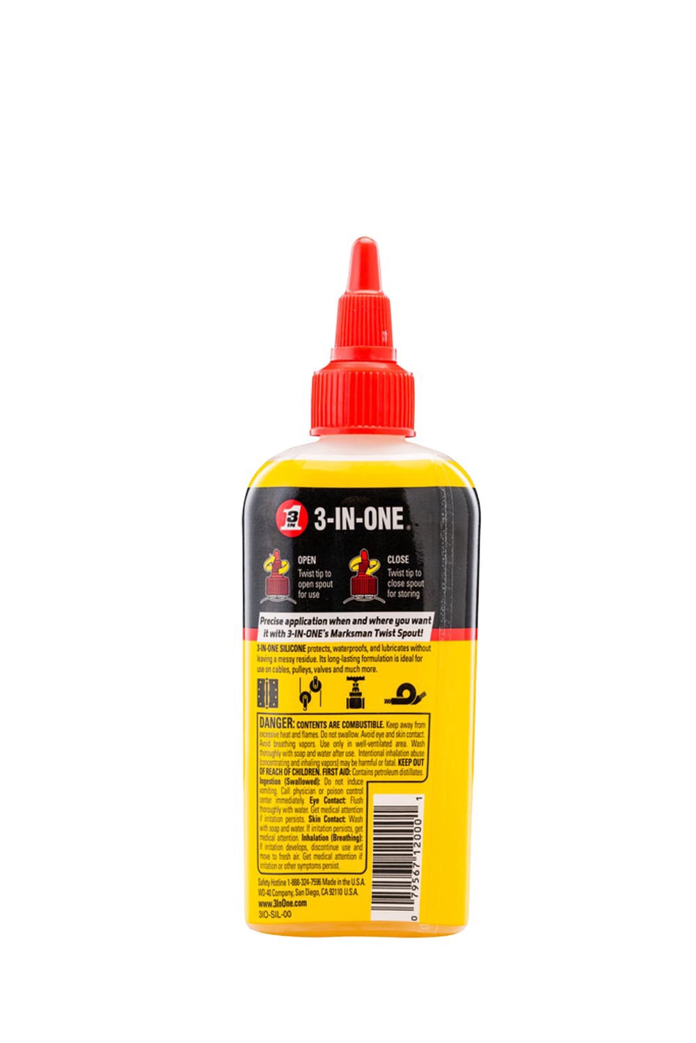 slide 3 of 5, 3-In-1 Silicone Oil 4Oz, 1 ct