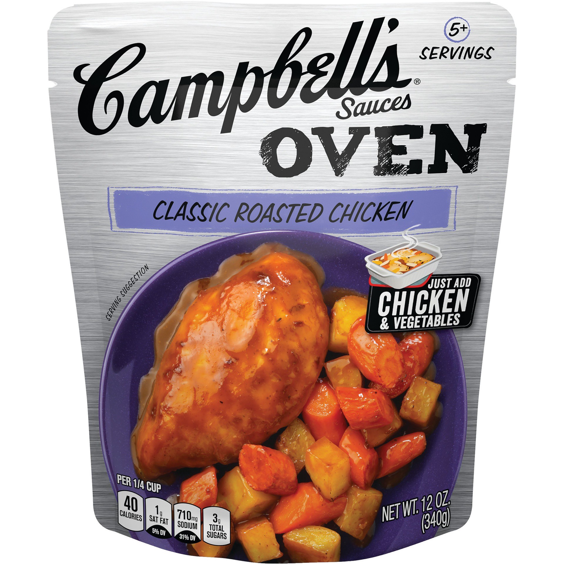 slide 1 of 6, Campbell's Cooking Sauces, Classic Roasted Chicken Sauce, 12 Oz Pouch, 12 oz